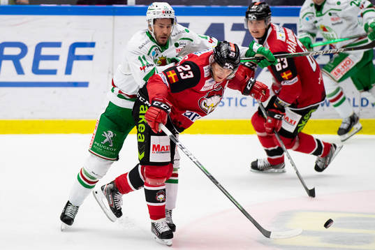Malmö Redhawks Christoffer Forsberg och Rögles Mattias