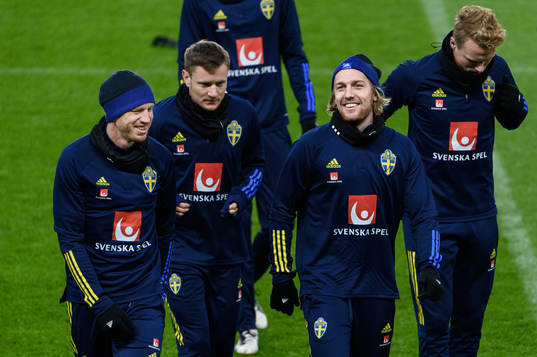 Gustav Svensson and Emil Forsberg of the Swedish national