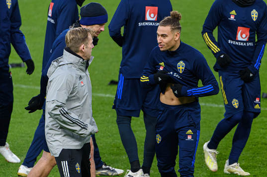 Jordan Larsson of the Swedish national football team