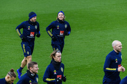 Gustav Svensson and Emil Forsberg of the Swedish national