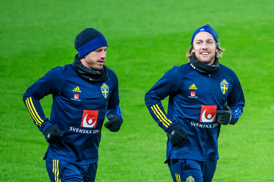 Gustav Svensson and Emil Forsberg of the Swedish national