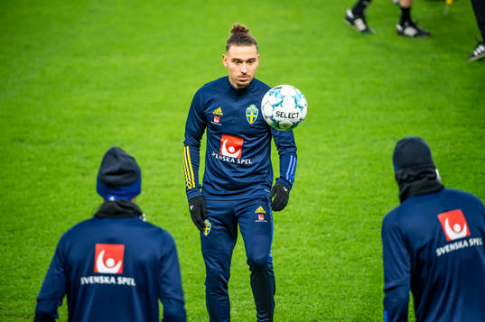 Jordan Larsson of the Swedish national football team