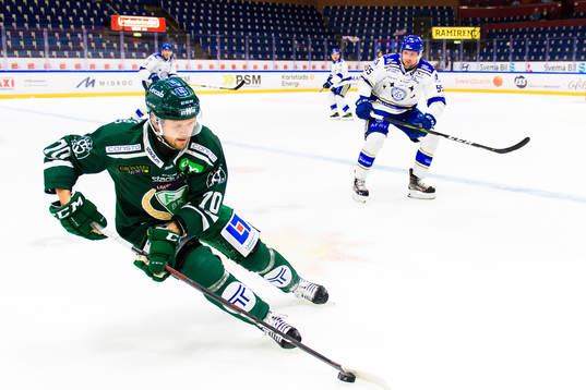 Färjestads Jacob Nilsson och Leksands Jonas Ahnelöv