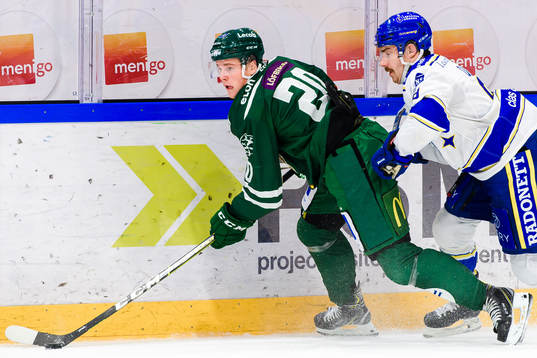 Färjestads Olle Lycksell  och Leksands Matt Caito