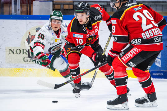 Luleås Einar Emanuelsson och Frölundas Joel Mustonen