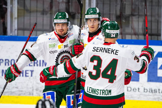 Frölundas Nicklas Lasu, Robin Alvarez och Theodor