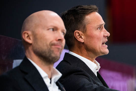 Frölundas assisterande tränare Anders Burström  och