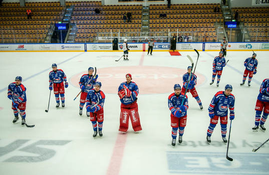 Oskarshamns spelare jublar