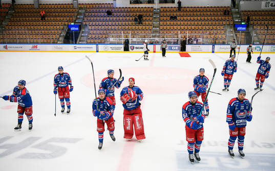 Oskarshamns spelare jublar