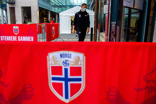 Goalkeeper Sondre Rossbach of the Norwegian national