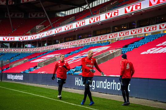 Goalkeepers Sondre Rossbach, André Hansen and Rune