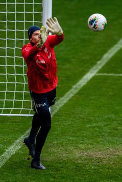 Goalkeeper Rune Almenning Jarstein of the Norwegian