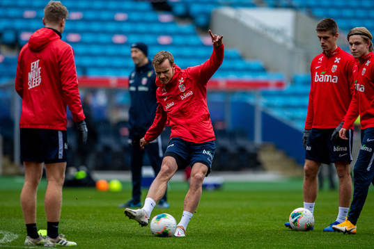 Marius Lode of the Norwegian national football team