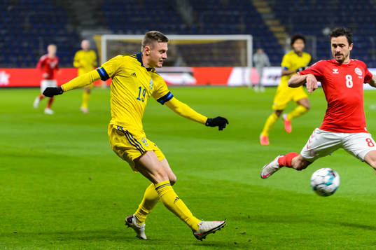 Mattias Svanberg of Sweden and Thomas Delaney of Denmark