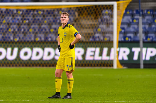 Oscar Hiljemark of Sweden looks dejected