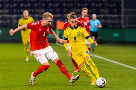 Victor Nelsson of Denmark and Jordan Larsson of Sweden