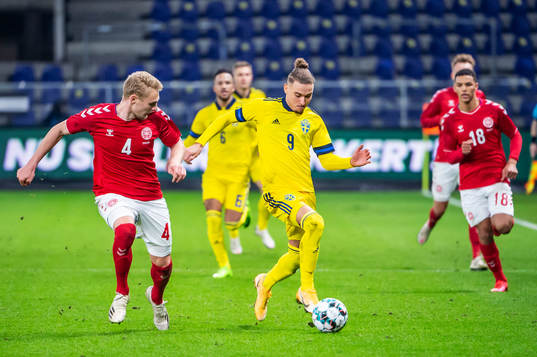 Jordan Larsson of Sweden and Victor Nelsson and Alexander