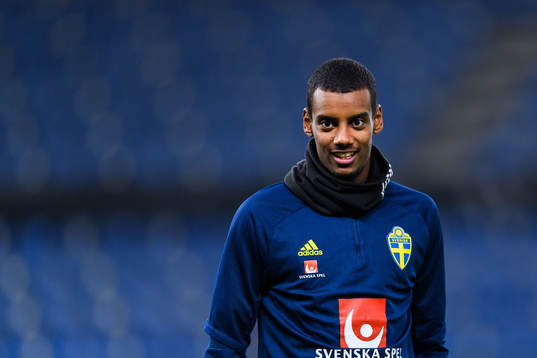 Alexander Isak of Sweden ahead the international friendly