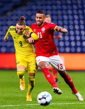 Jordan Larsson of Sweden and Mathias Jørgensen of Denmark