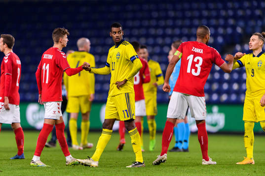 Alexander Isak of Sweden looks dejected