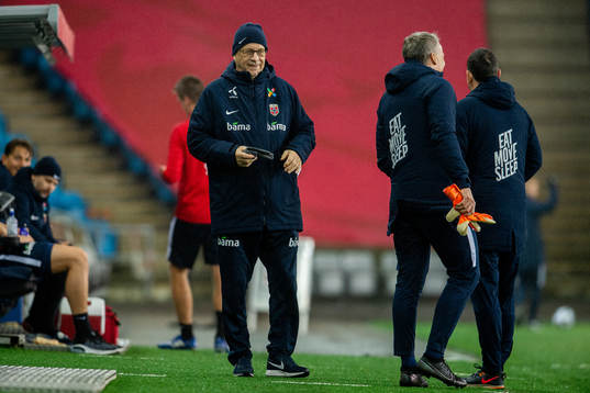 Lars Lagerbäck, head coach of the Norwegian national