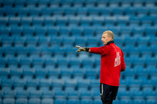 Goalkeeper André Hansen of the Norwegian national football