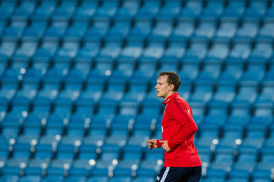 Marius Lode of the Norwegian national football team