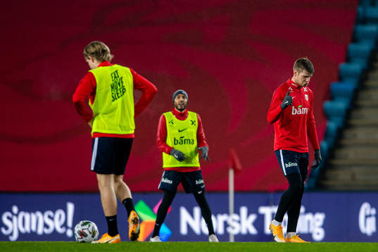 Alexander Sørloth of the Norwegian national football team
