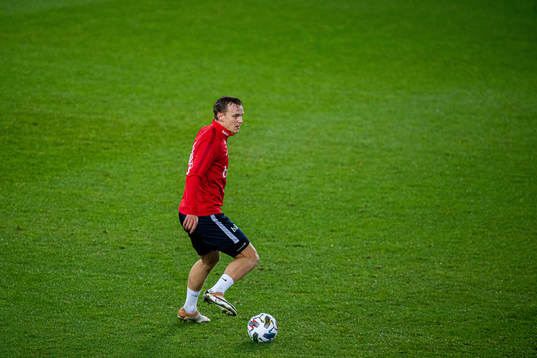 Marius Lode of the Norwegian national football team
