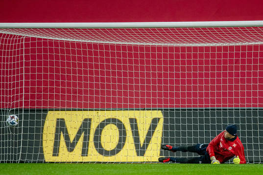 Goalkeeper Rune Almenning Jarstein of the Norwegian