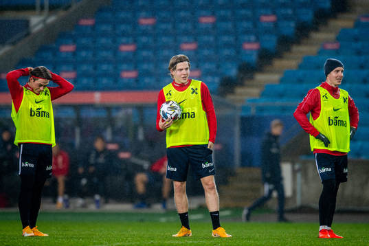 Patrick Berg, Jens Petter Hauge and Stefan Johansen of the