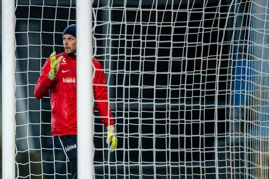 Goalkeeper Rune Almenning Jarstein of the Norwegian
