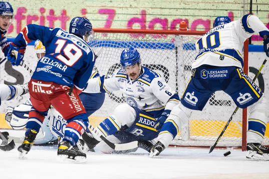 Leksands Matt Caito och Oskarshamns Tyler Kelleher och