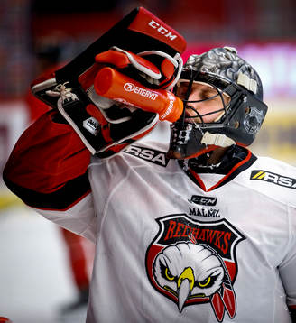Malmö Redhawks målvakt Oscar Alsenfelt