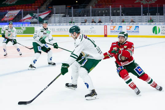 Färjestads Victor Ejdsell och Frölundas Jan Mursak
