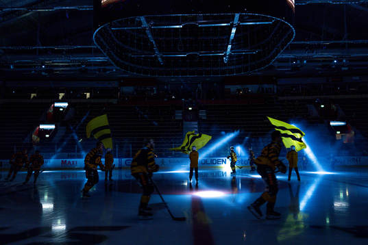Intro före ishockeymatchen i SHL mellan Skellefteå och
