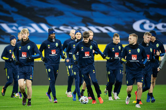 Filip Helander, Alexander Isak, Mikael Lustig and Sebastian