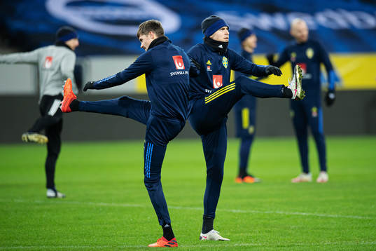 Mikael Lustig and Victor Nilsson Lindelöf of the Swedish