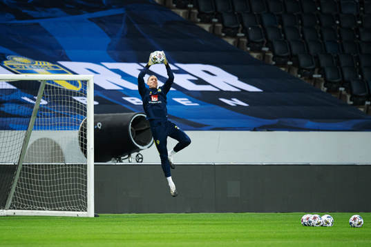 Robin Olsen of the Swedish national football team