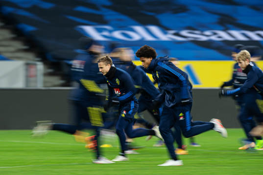 Jens-Lys Cajuste of the Swedish national football team