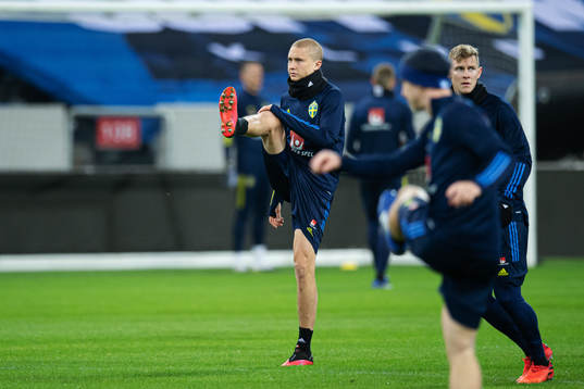 Sebastian Holmén of the Swedish national football team