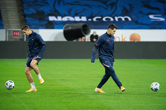 Josip Brekalo (r) of the Croatian national football team