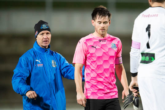 Lunds tränare Stefan Jansson och André Strandberg deppar