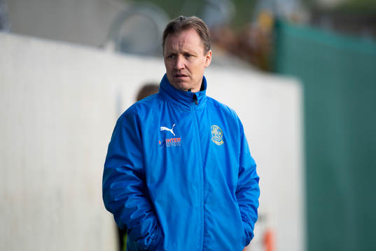 Lunds tränare Stefan Jansson fotbollsmatchen i Division 1