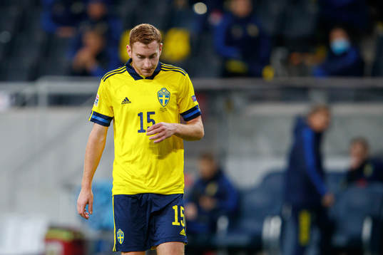 Dejan Kulusevski of Sweden looks dejected