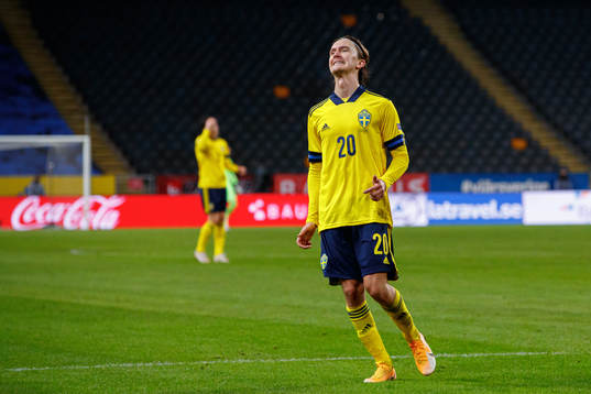 Kristoffer Olsson of Sweden reacts