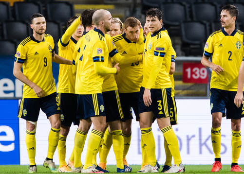 Marcus Berg, Marcus Danielson, Dejan Kulusevski and Victor