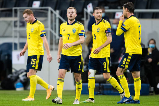 Dejan Kulusevski, Sebastian Larsson, Marcus Berg and Albin