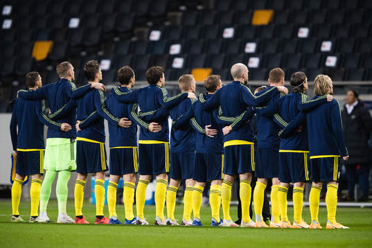 The players of Sweden at lineup