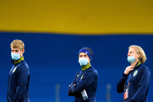 Filip Helander, Gustav Svensson and Team manager Stefan